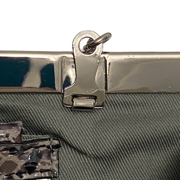 3/$10 Calvin Klein Purse 11”x4.5” Faux Snakeskin Clutch Evening - Picture 6 of 7